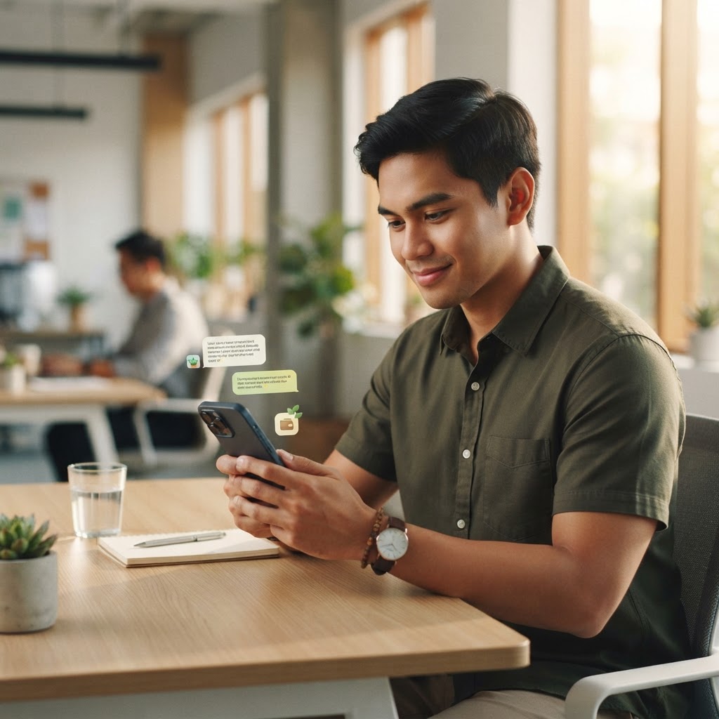 A Filipino employee thinking through a borrowing decision with UtangGPT