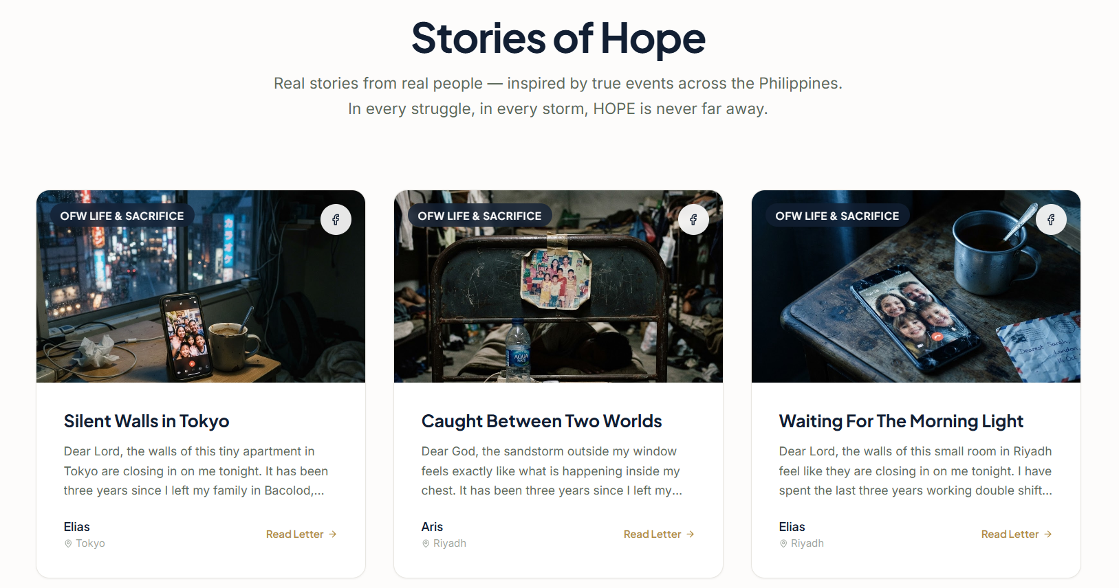 Stories of Hope — Real stories from real people across the Philippines