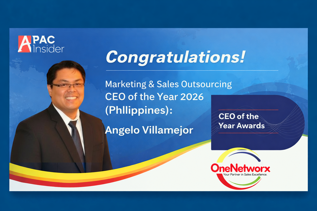 OneNetworx CEO Angelo Villamejor Named Marketing & Sales Outsourcing CEO of the Year 2026 (Philippines)