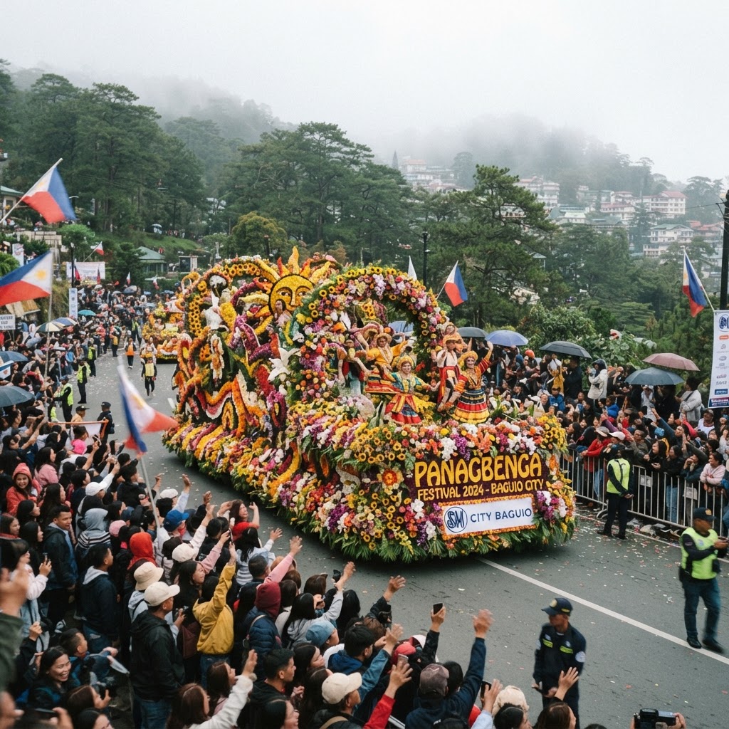 Panagbenga festival parade in Baguio