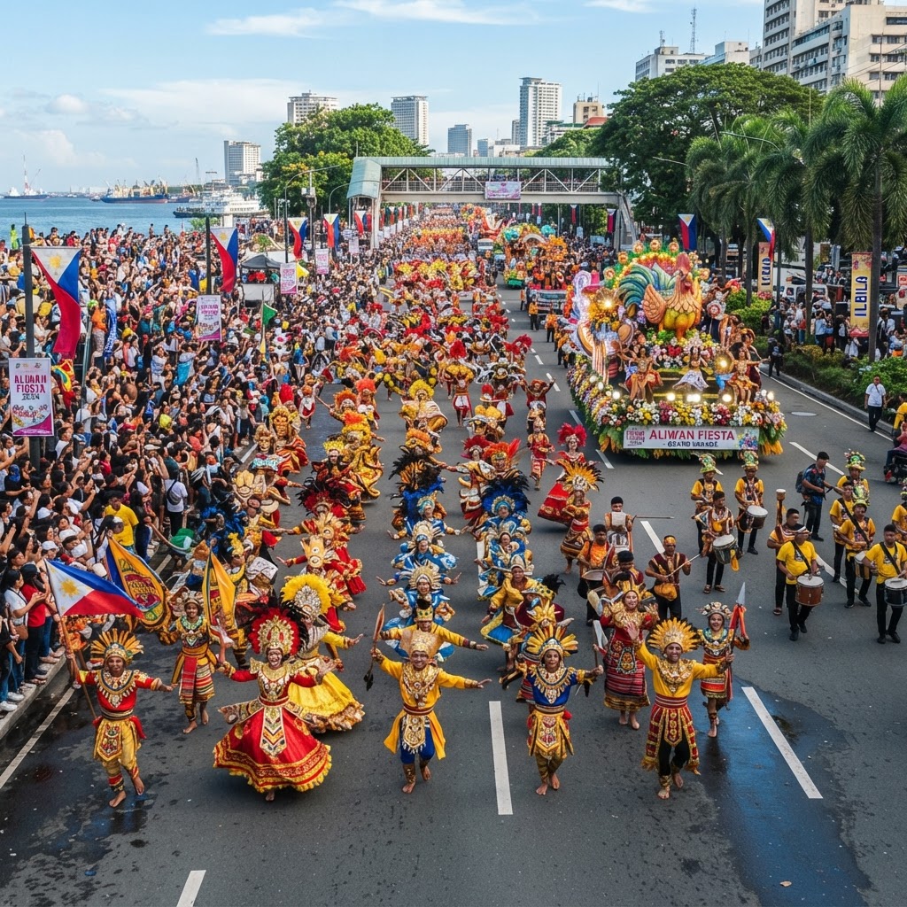 Aliwan Fiesta parade contingents in Manila