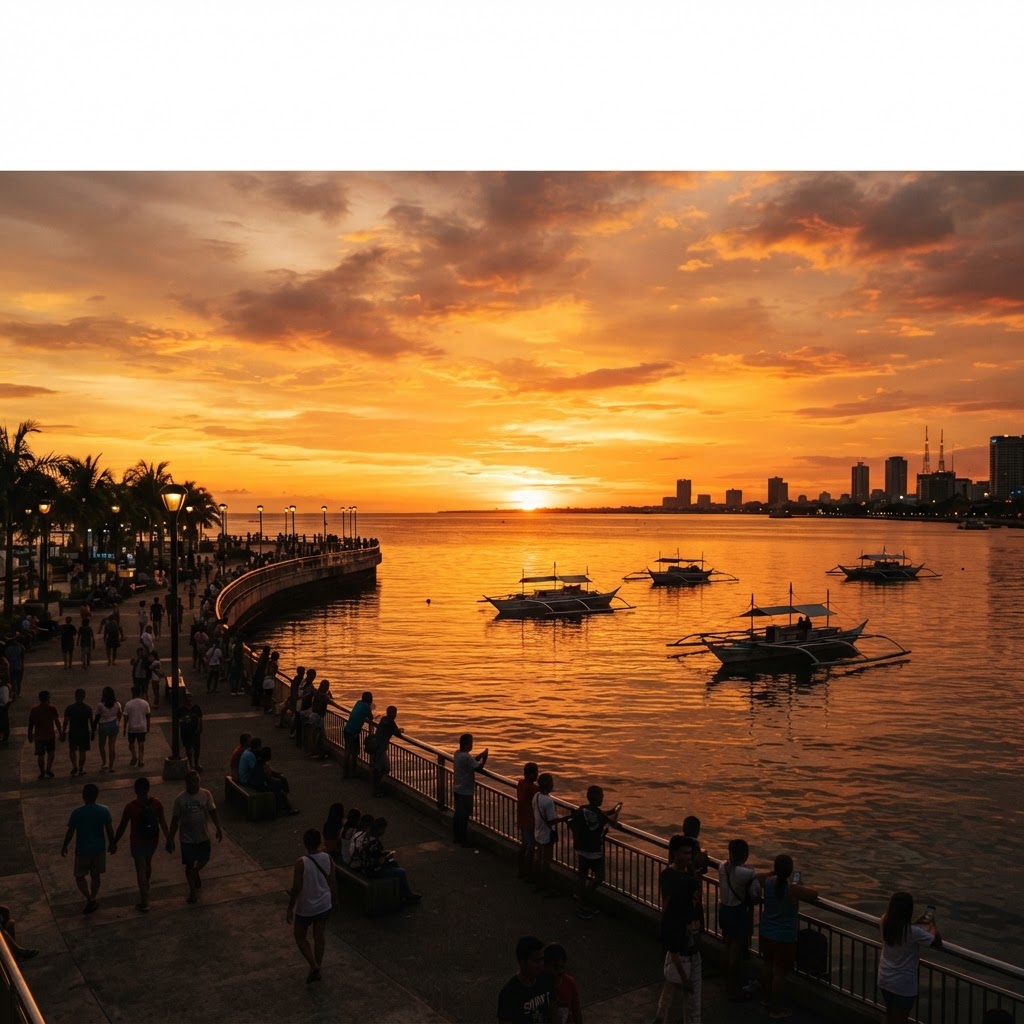Manila Bay and the Baywalk