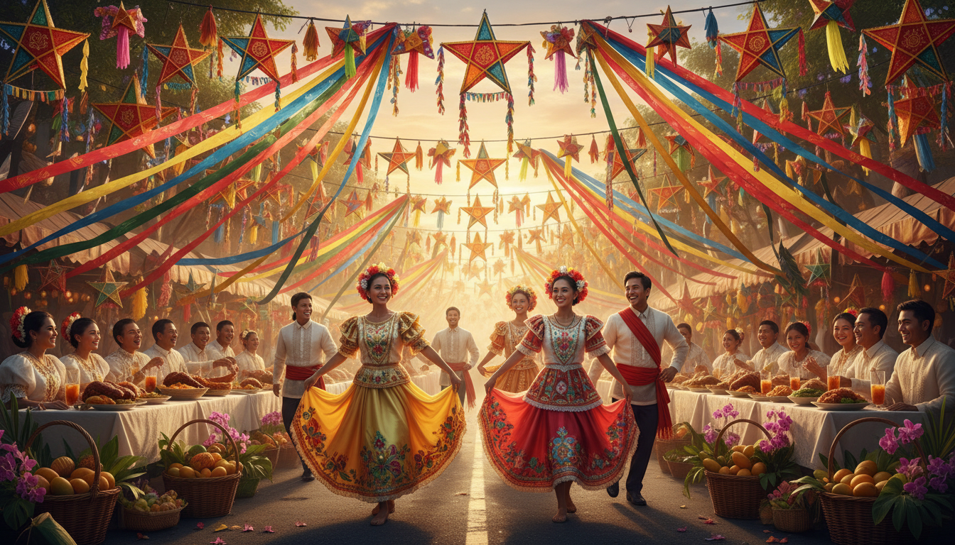 Colorful Filipino Fiesta celebration