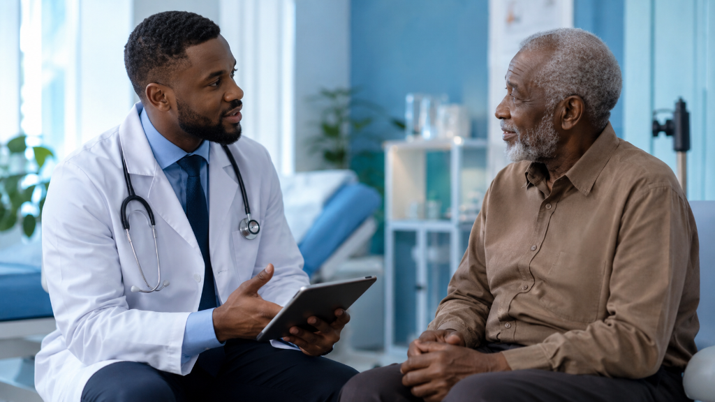 Doctor consulting with patient