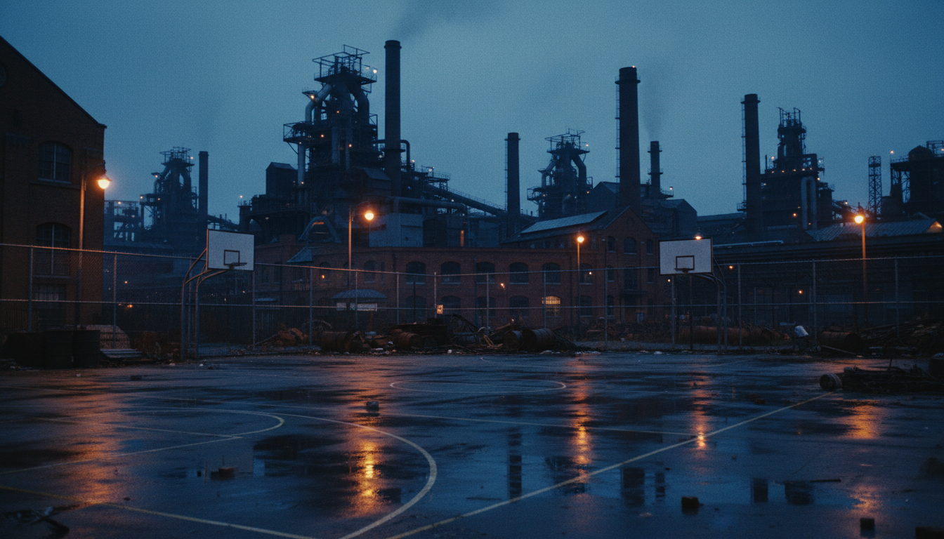 Industrial basketball court
