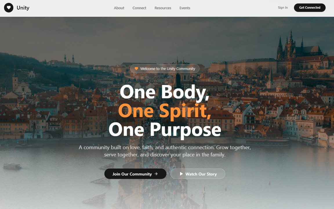 Community Organization for Ministries template preview