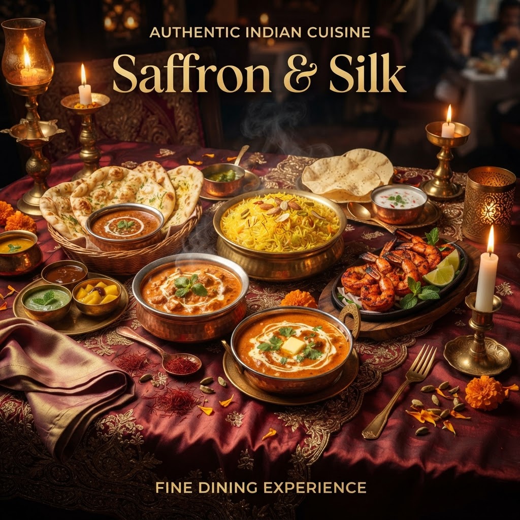 Saffron & Silk feast spread