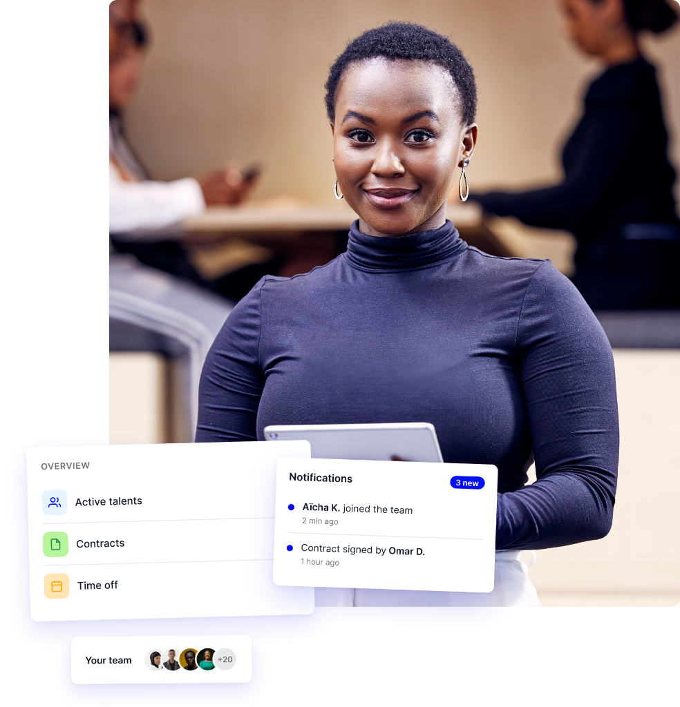 African talents and Kernel platform: hiring, payroll and compliance across all 54 African countries.