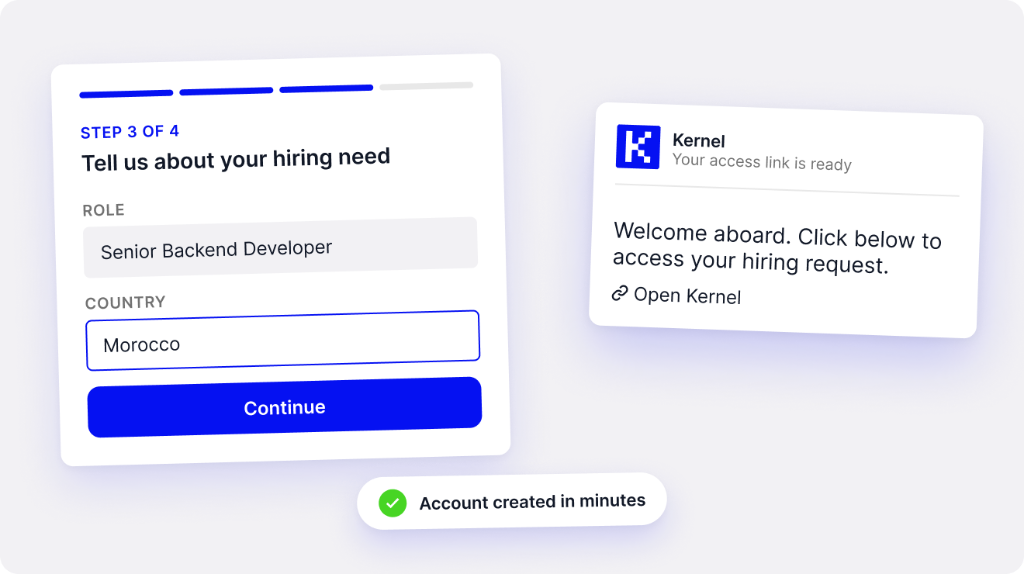 Public inbound flow via recruitment request