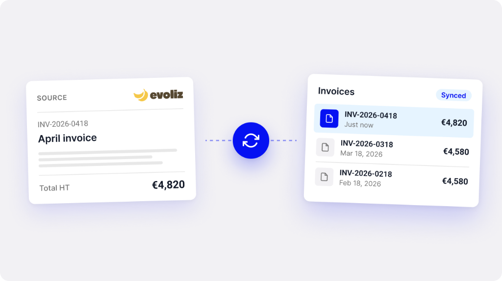 Client invoice sync with Evoliz