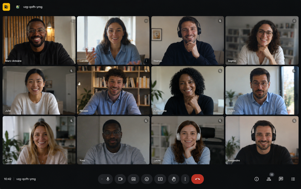 Kernel video meeting bringing together European and African team members