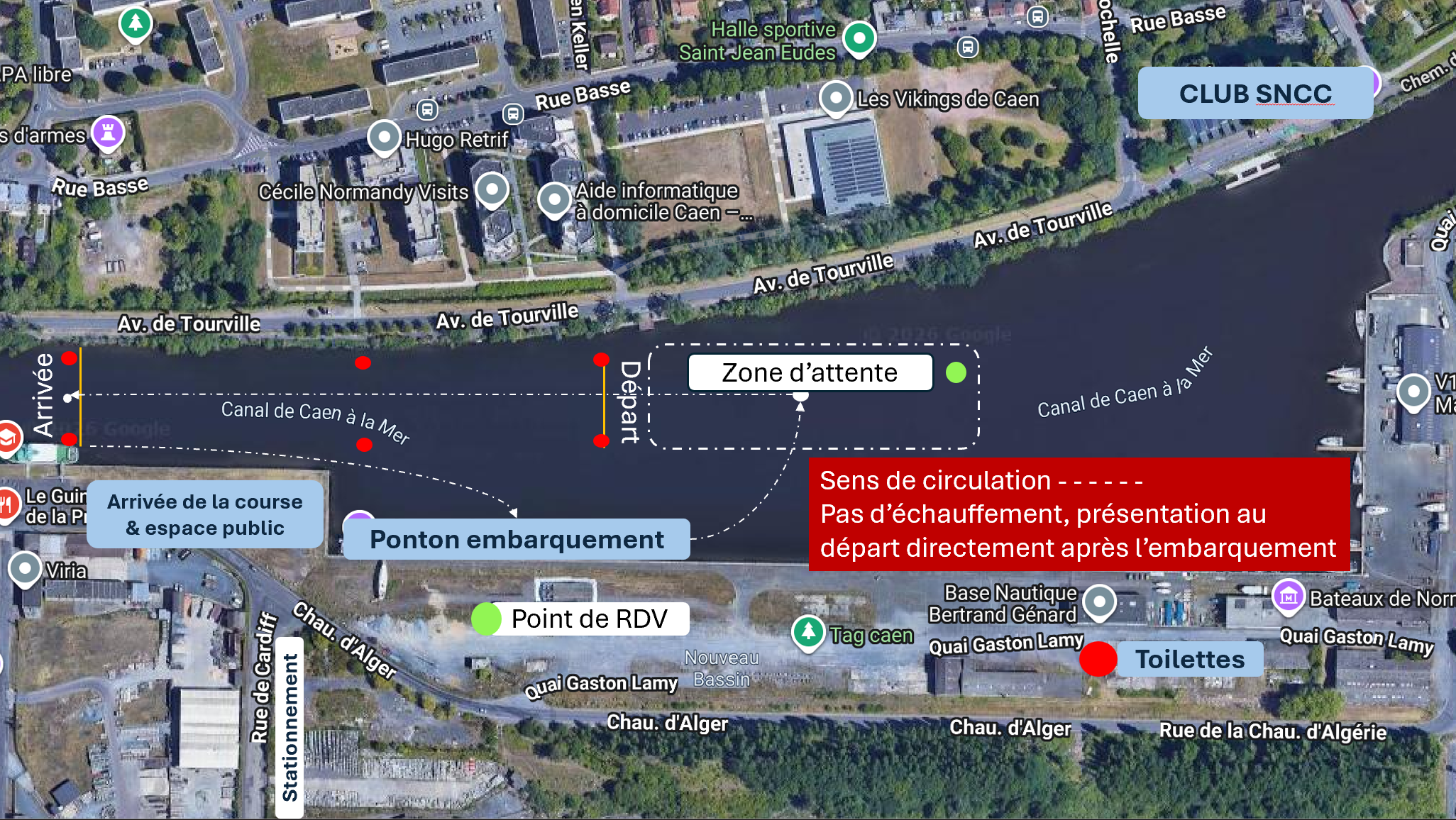 Plan de circulation Sprint Race Caen 2026