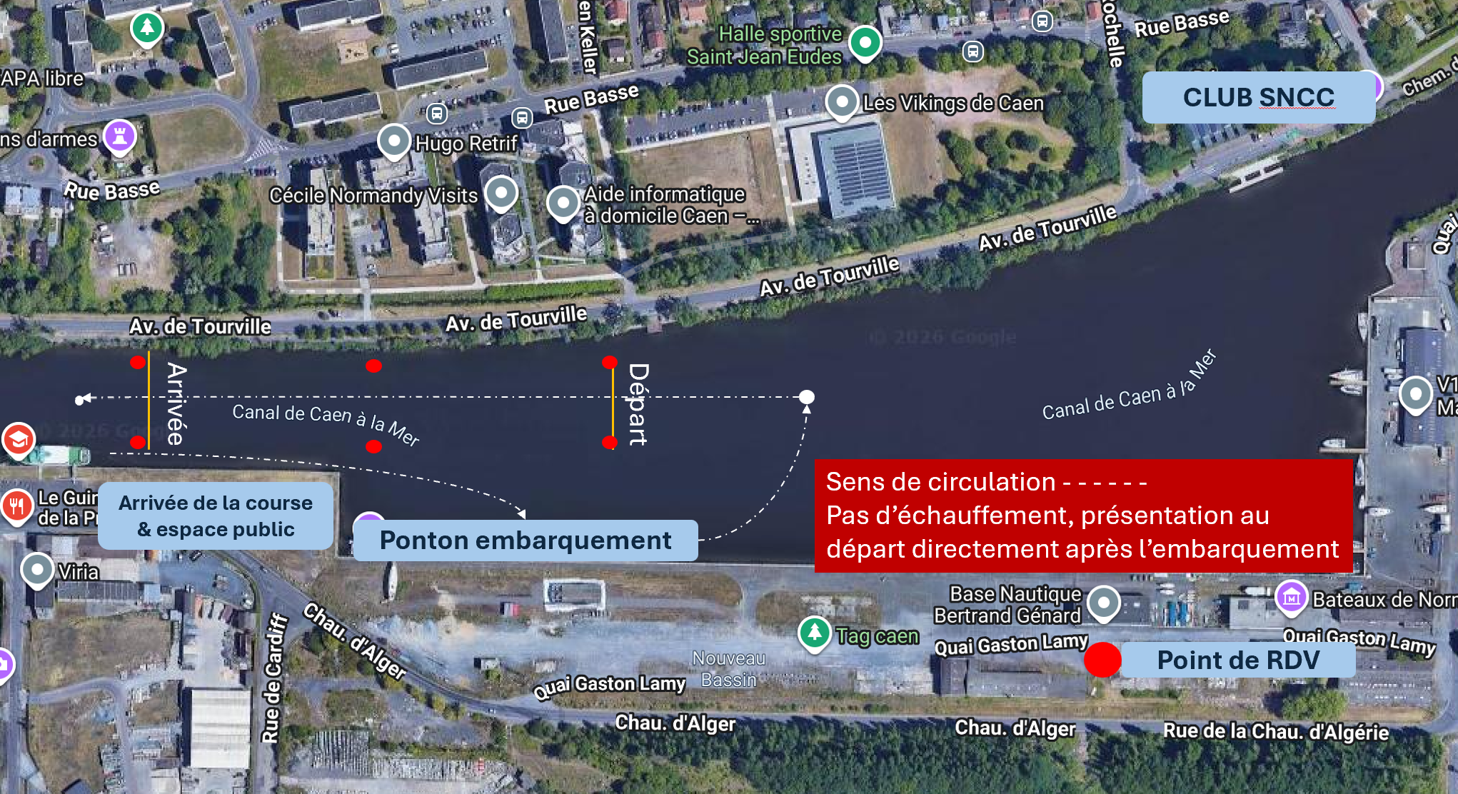 Plan de circulation Sprint Race Caen 2026