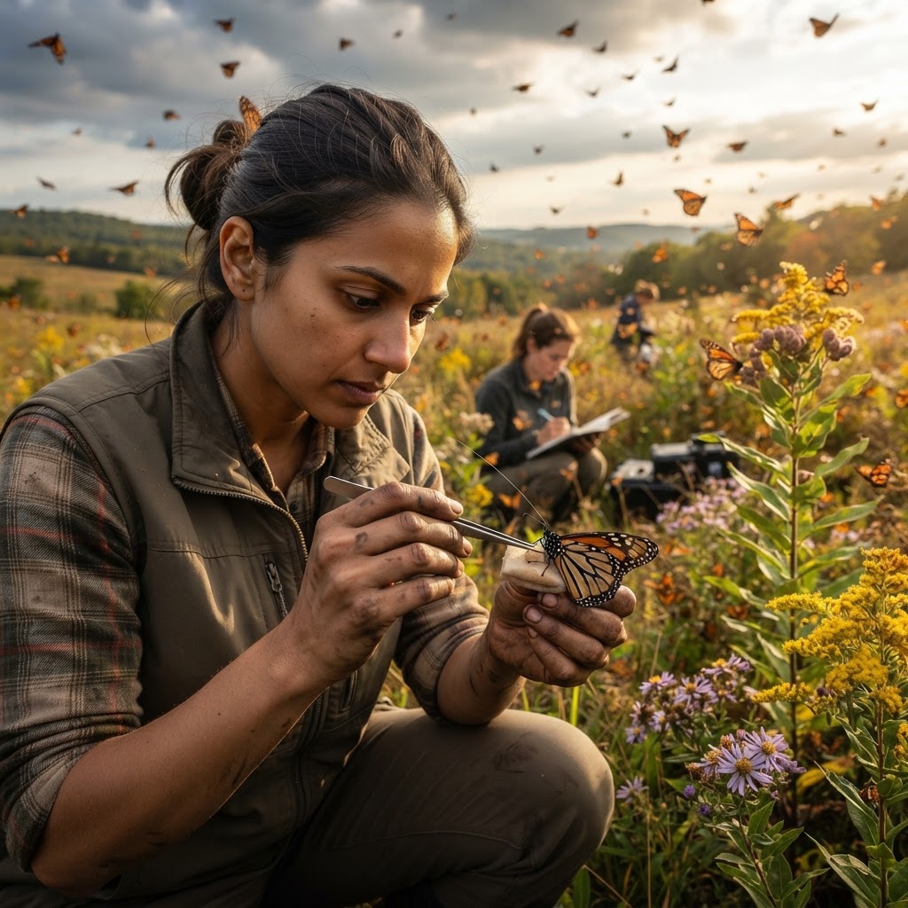 Researchers are tracking Monarch butterflies to learn more about their journey