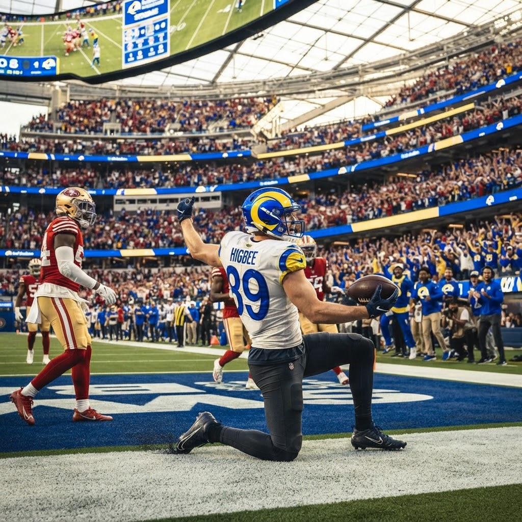 Follow live: Rams strike first on Tyler Higbee touchdown catch
