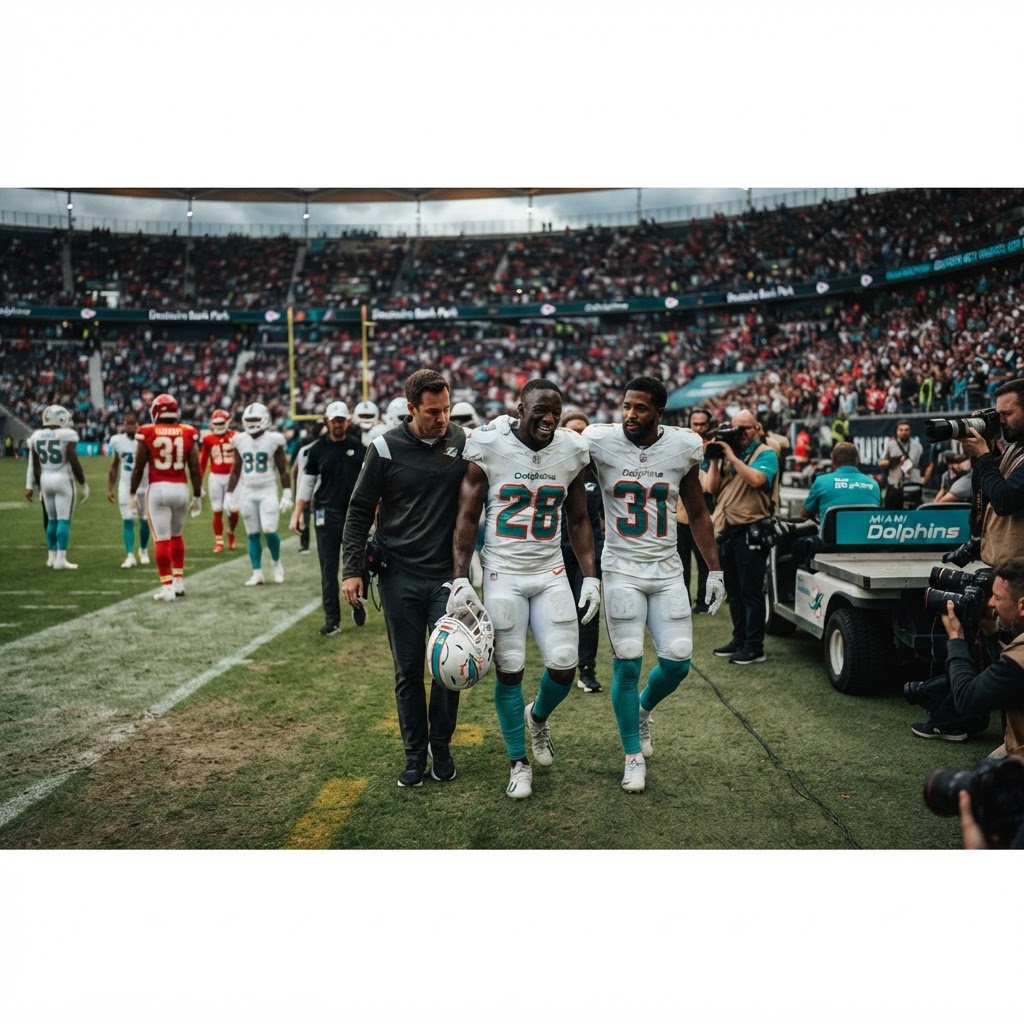 Fins on RB Achane's knee injury: 'Doesn't sound very optimistic'