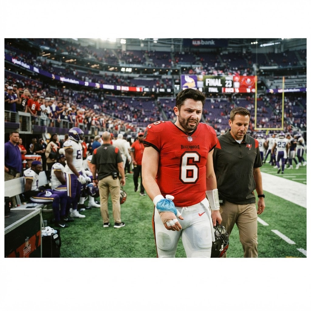 Bucs QB Mayfield has dislocated thumb, will undergo MRI