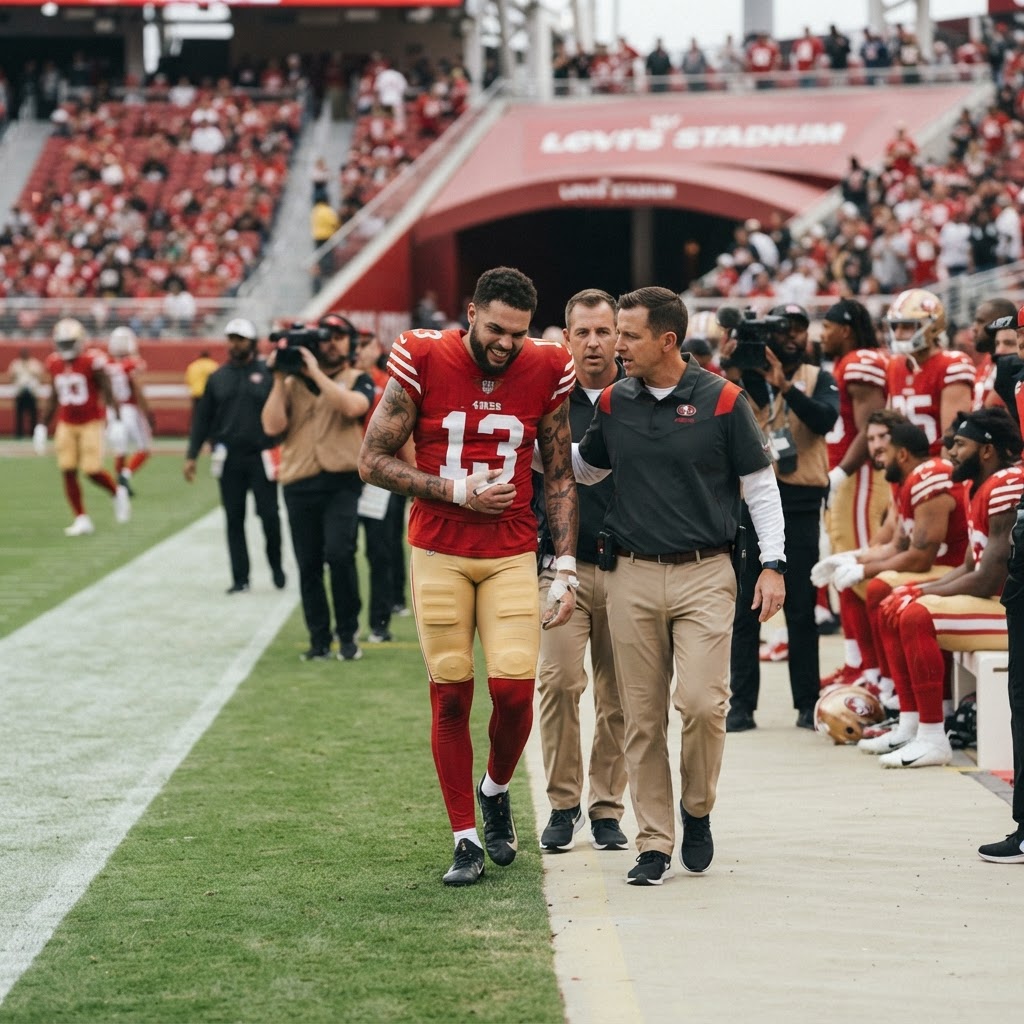 49ers rule vet WR Evans out after rib injury in first half