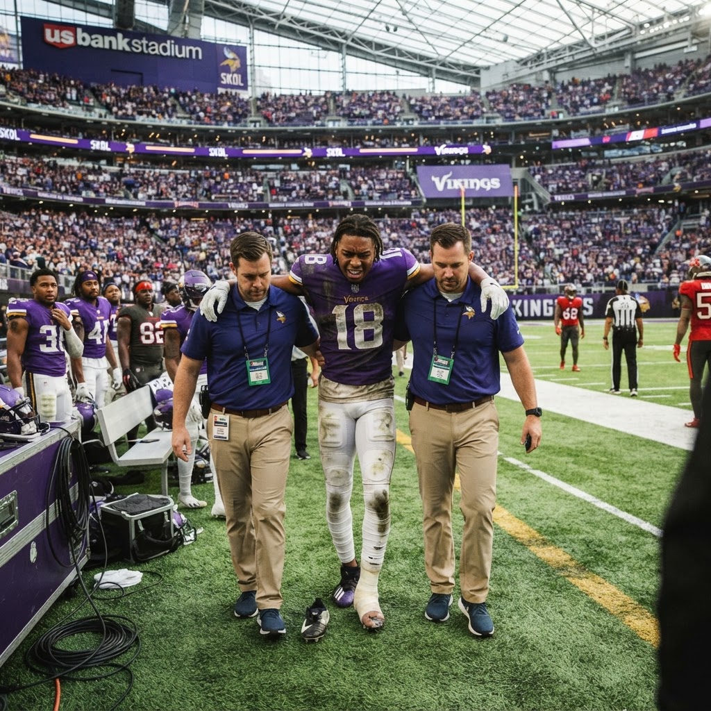 Jefferson hurt early, later ruled out by Vikings due to ankle injury