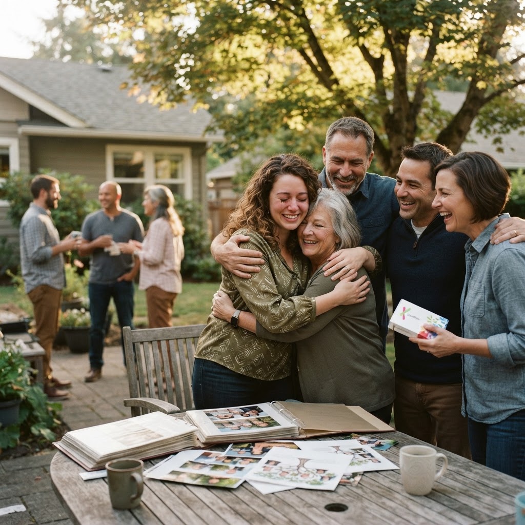 She was born from a donated egg and sperm. As an adult, she found her 'gene family'