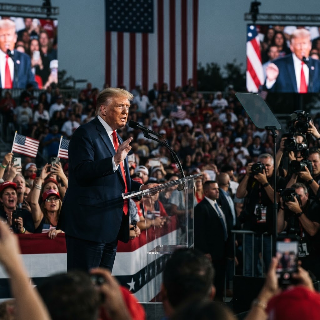Trump suggests letting Iran "take out" LA, San Diego during rally