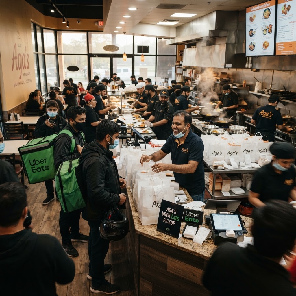 Aga's restaurant in Houston is number one in the world for Uber Eats deliveries
