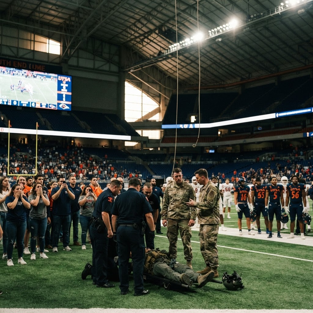 Air Force member dies in rappelling incident at UT San Antonio football game