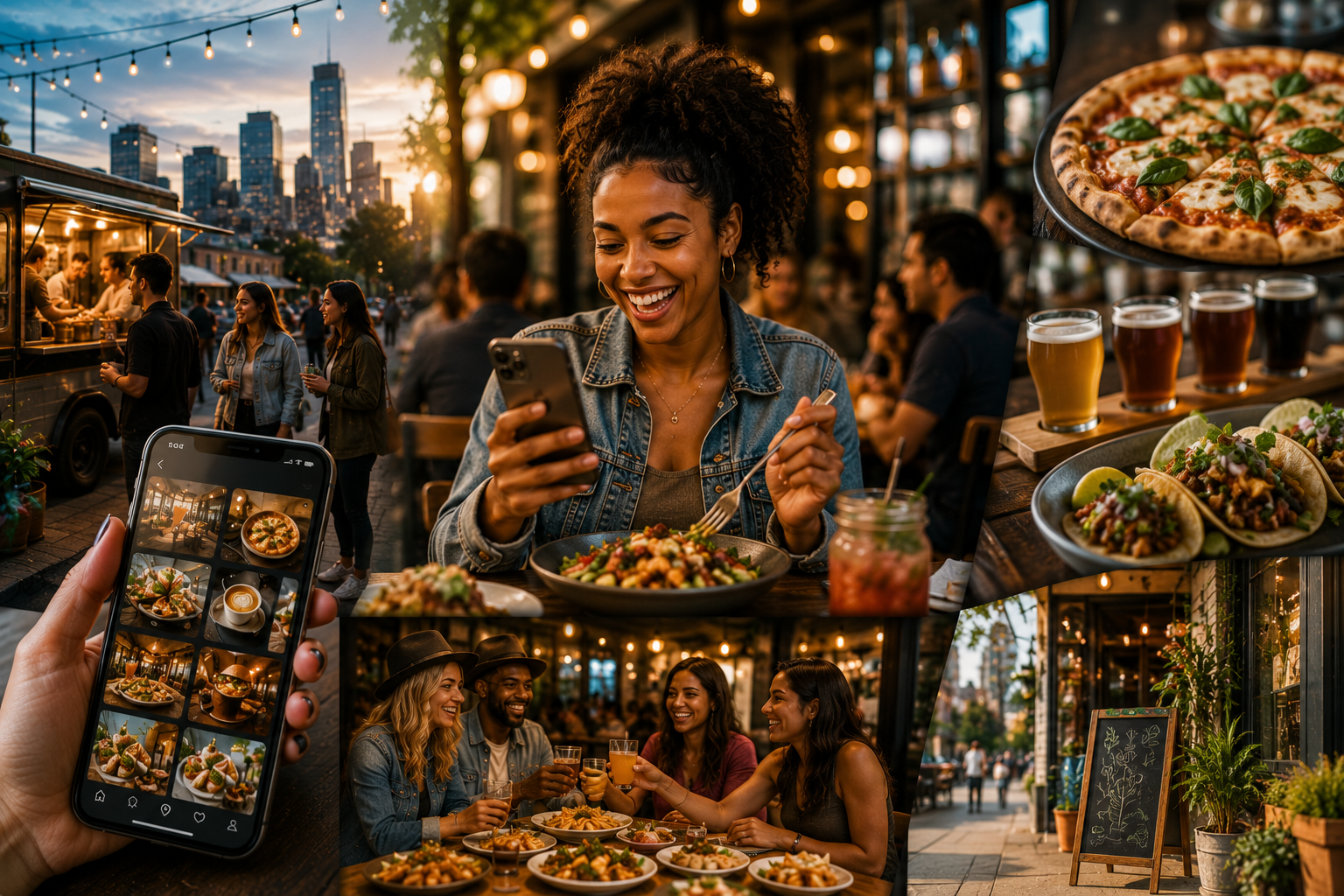 Discover real local gems — independent restaurants, food trucks, and breweries