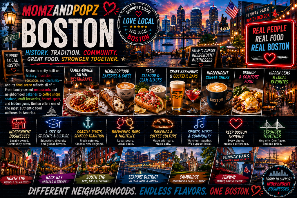Momz & Popz Boston β Different Neighborhoods, Endless Flavors, One Boston