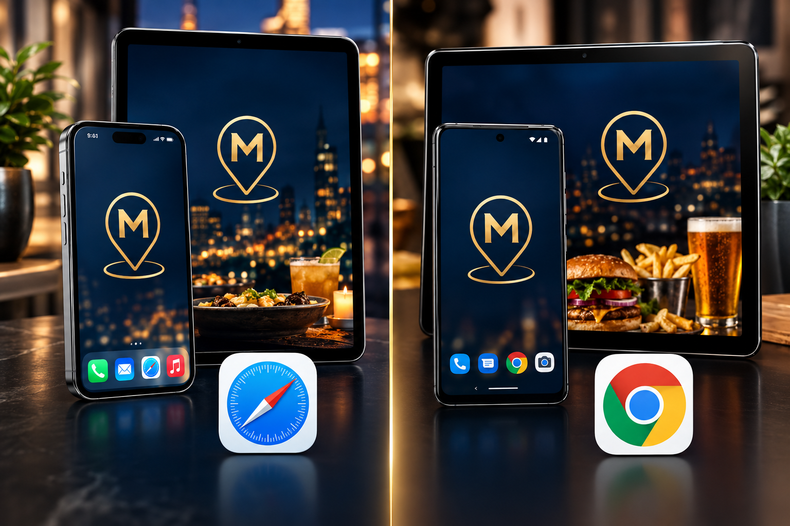 Pick your path — Apple (iPhone & iPad with Safari) vs. Android (phone & tablet with Chrome)