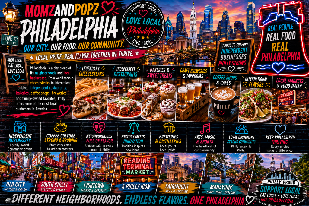 Momz & Popz Philadelphia β Different Neighborhoods, Endless Flavors, One Philadelphia
