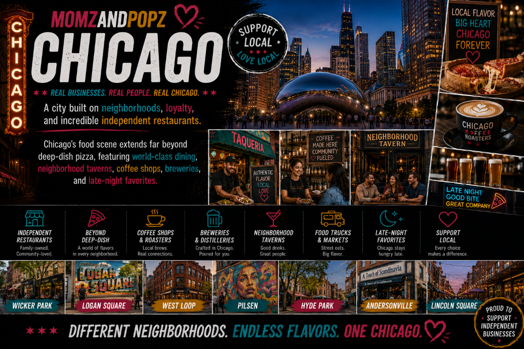 Momz & Popz Chicago β Different Neighborhoods, Endless Flavors, One Chicago