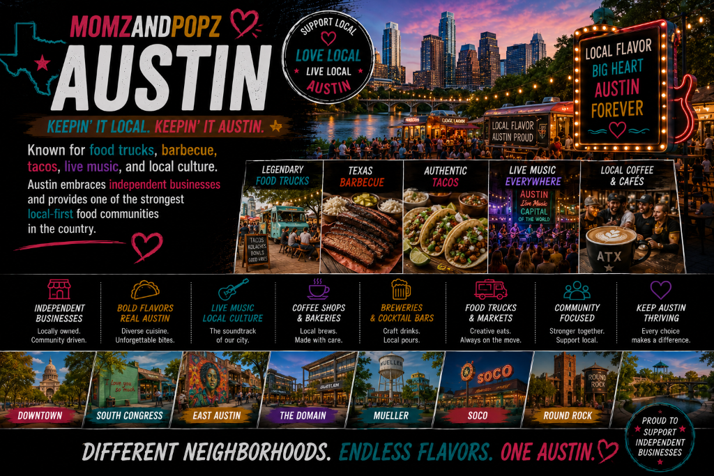 Momz & Popz Austin β Different Neighborhoods, Endless Flavors, One Austin