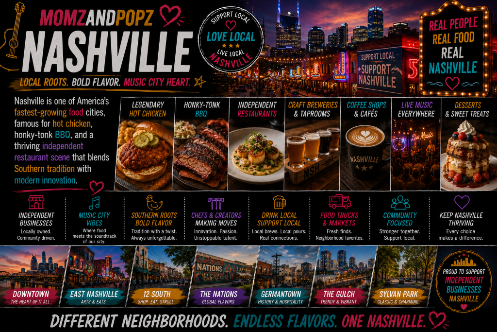 Momz & Popz Nashville β Different Neighborhoods, Endless Flavors, One Nashville