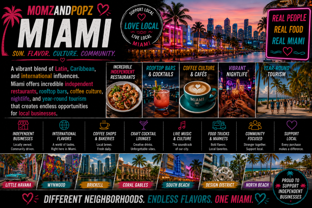 Momz & Popz Miami — Different Neighborhoods, Endless Flavors, One Miami