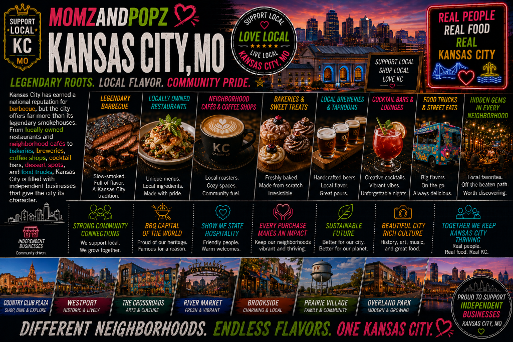 Momz & Popz Kansas City β Different Neighborhoods, Endless Flavors, One Kansas City