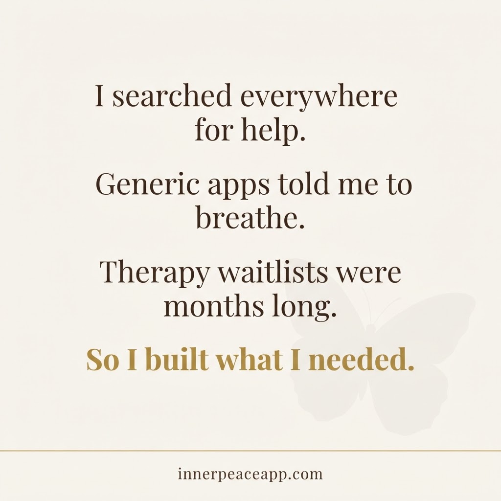 "I searched everywhere for help" — Founder Origin Post