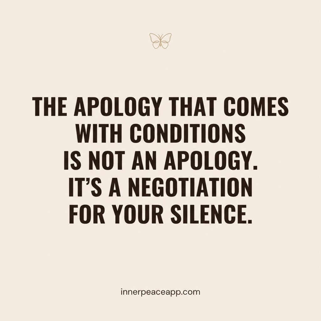 "Conditional apology" — Red Flag Post