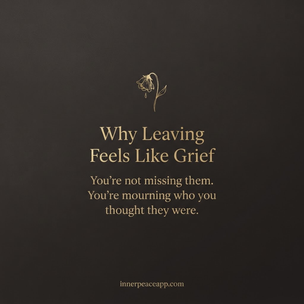 Dark luxury Pinterest pin with a gold wilting flower illustration, about leaving a narcissist feeling like grief.