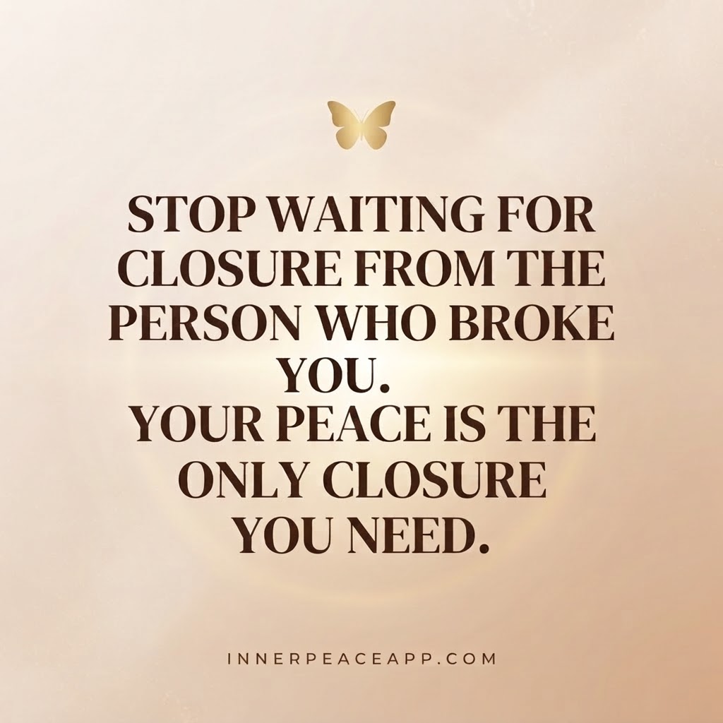 "Your peace is the closure" — Moving On Post