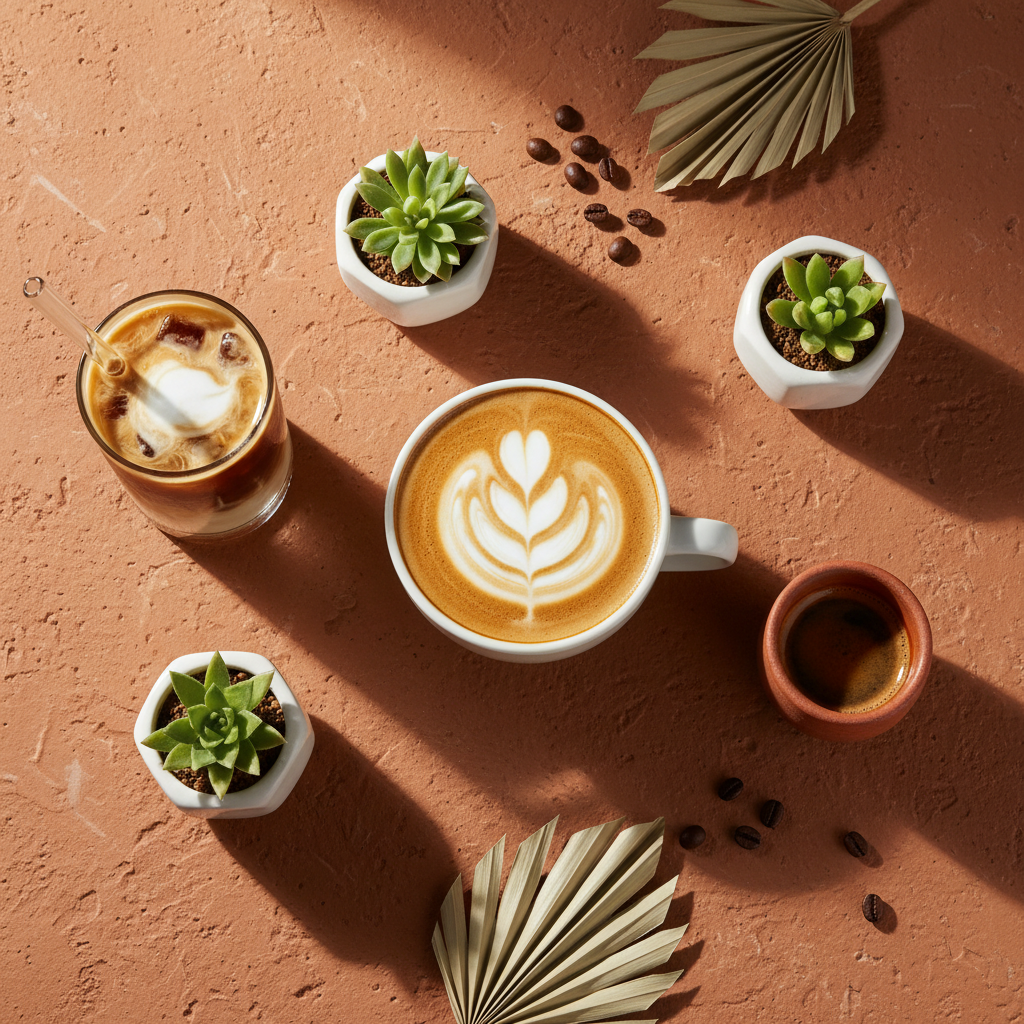 Artisan coffee drinks