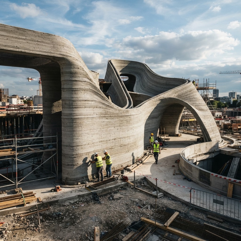 3D-printed concrete architecture