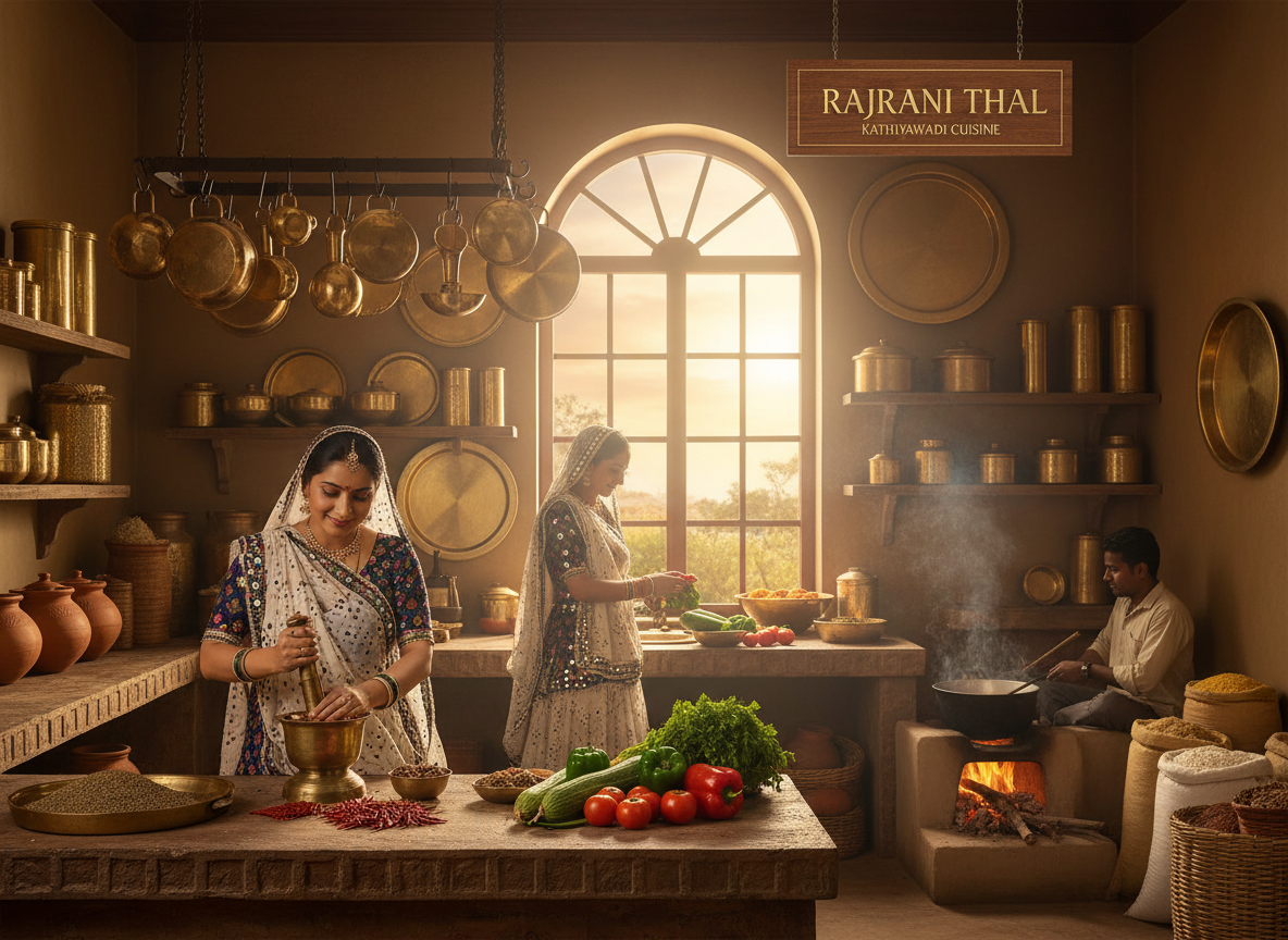 Traditional Kathiyawadi kitchen