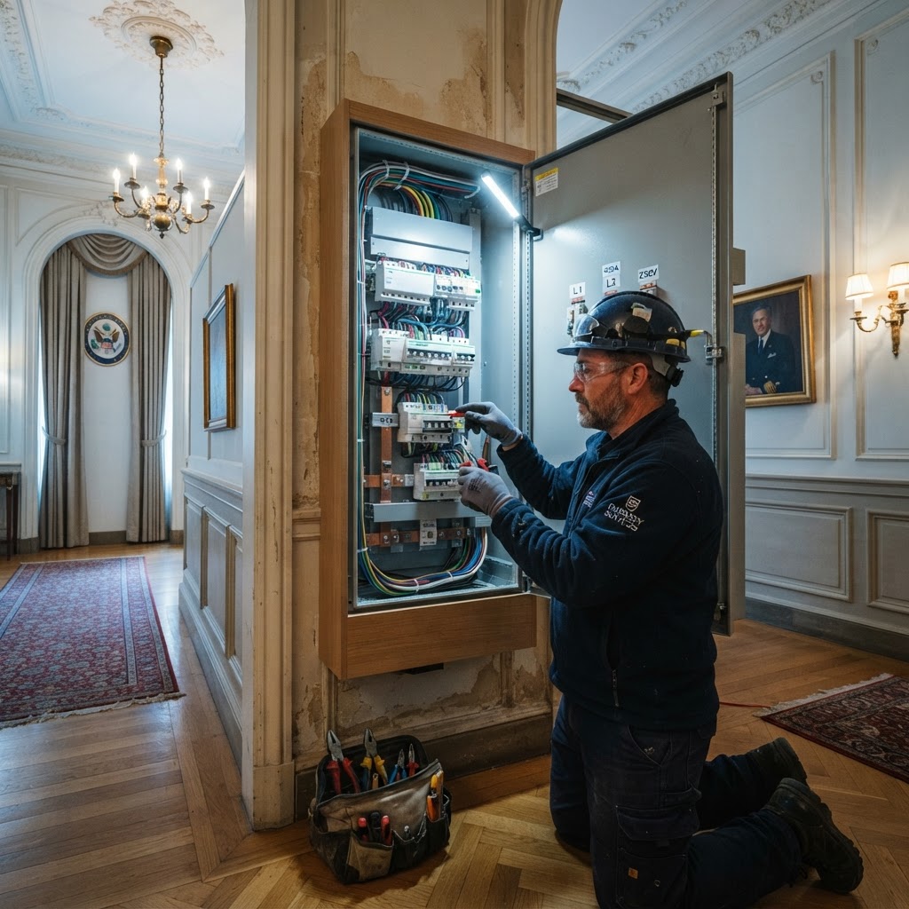 Mise à niveau électricité courant fort - Ambassade d'Italie