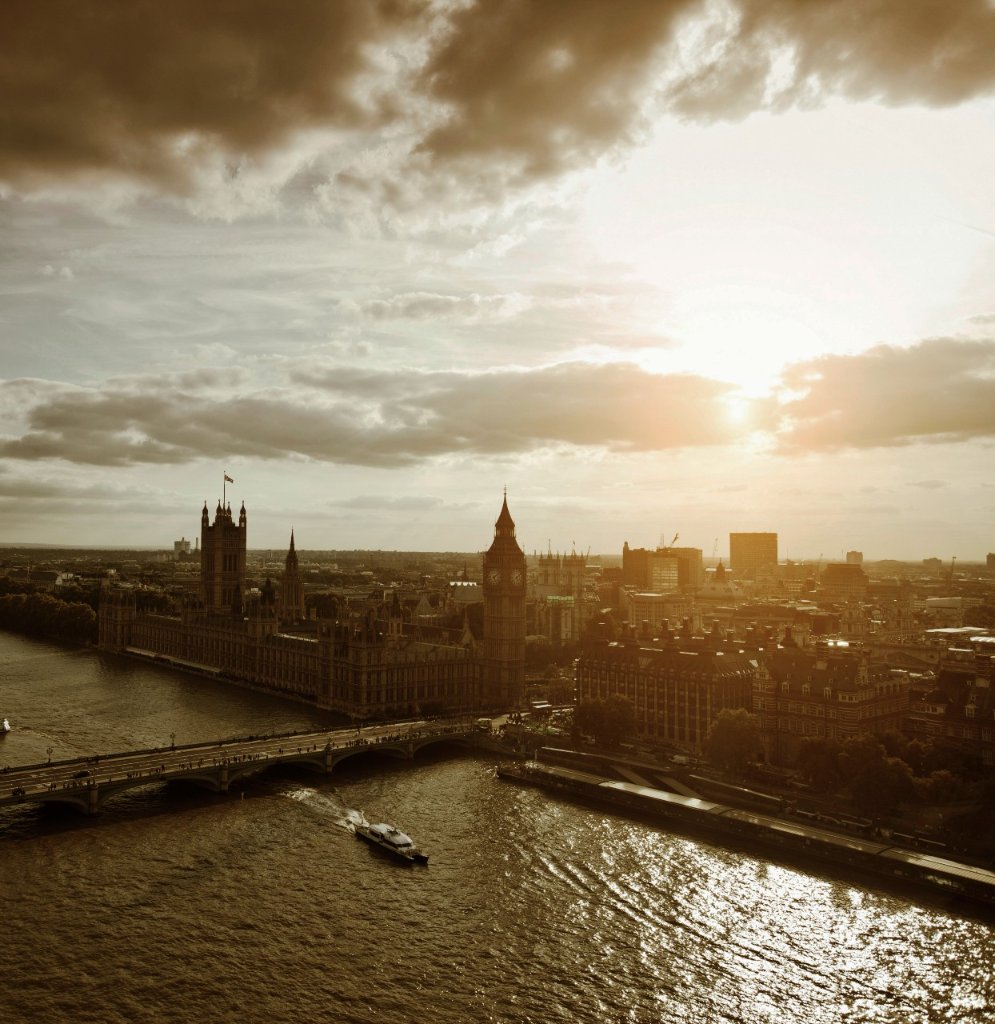 Westminster London aerial view