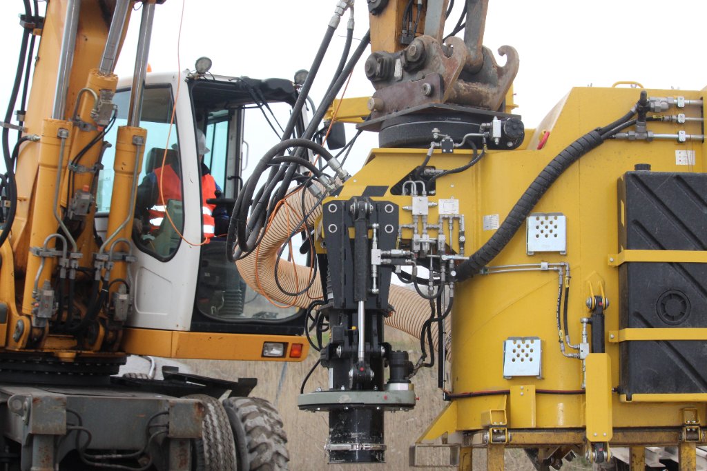 Complex machinery hydraulics close-up
