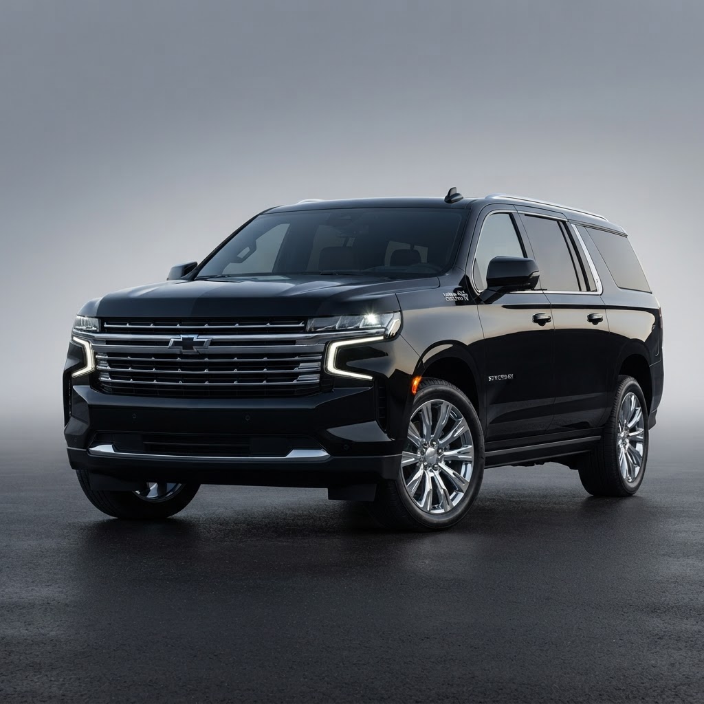 Black 2026 Chevrolet Suburban High Country — luxury chauffeur fleet in Scarborough