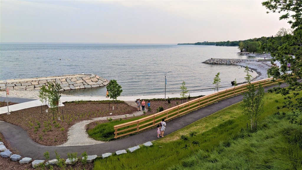 Coronation Park along the shore of Lake Ontario in Oakville