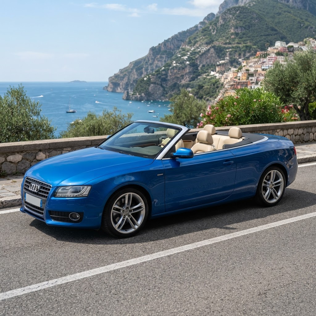 Blue 2009 Audi Quattro Convertible