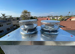 Professional duct cleaning equipment outside home